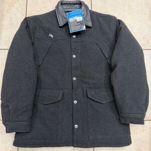 Men’s Wyoming Traders Black 100% Wool Jacket Ranch coat Medium
